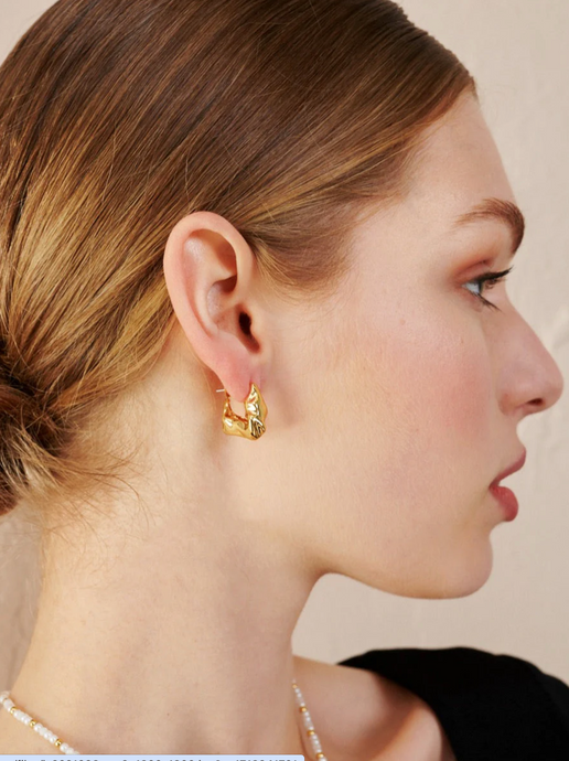 STATEMENT CHUNKY 18K GOLD PLATED EARRINGS