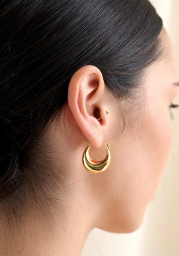 LINDA HOOP 18K GOLD PLATED EARRINGS