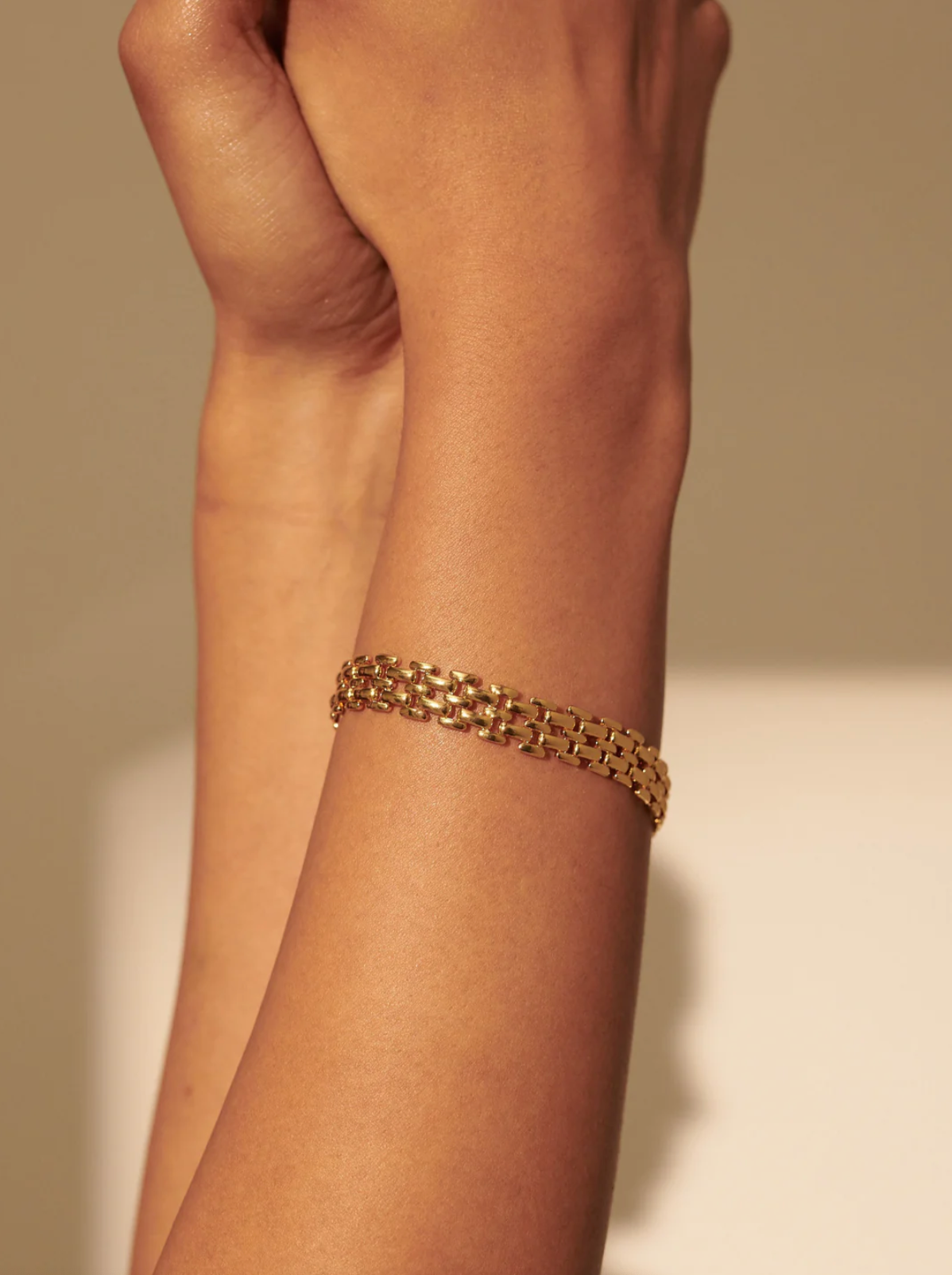 POPCORN CHAIN 18K GOLD BRACELET