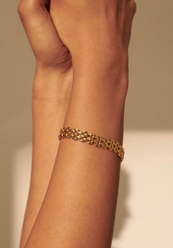 POPCORN CHAIN 18K GOLD BRACELET