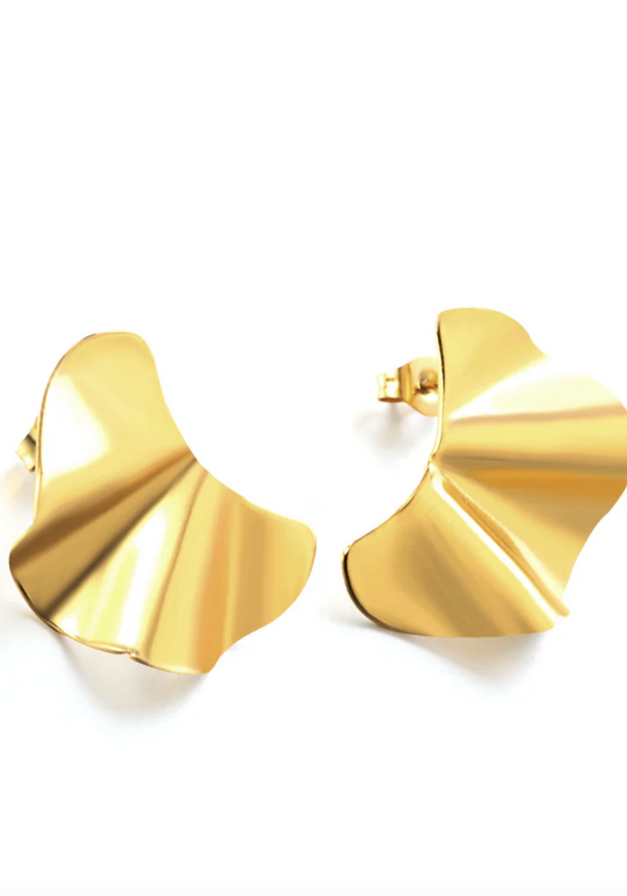 GOLD WAVE STATEMENT STUD