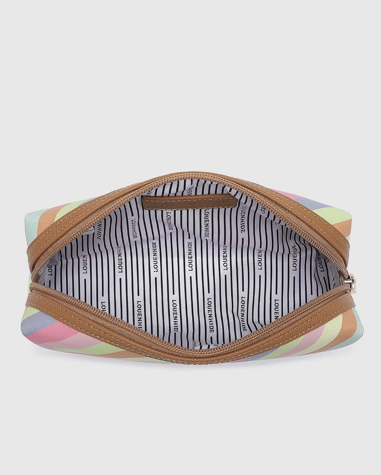 LOUENHIDE BRIANNA MAKEUP BAG - PASTEL STRIPE