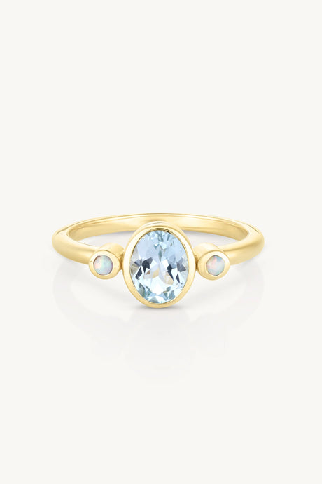 TONI MAY SOPHIA STACKER - TOPAZ BLUE/ GOLD