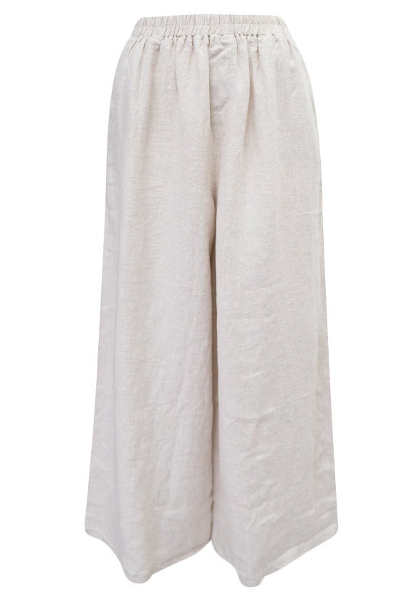 Load image into Gallery viewer, TINASHE WIDE LEG LINEN PANTS - OAT