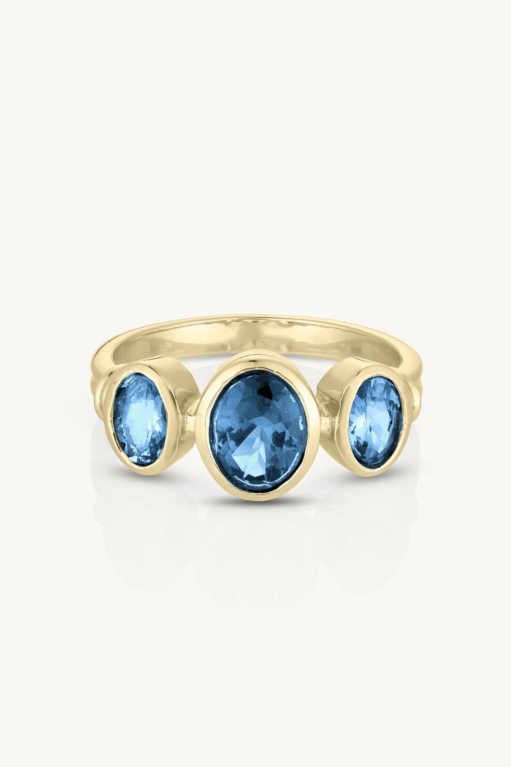 TONI MAY TRINITY RING - BLUE TOPAZ