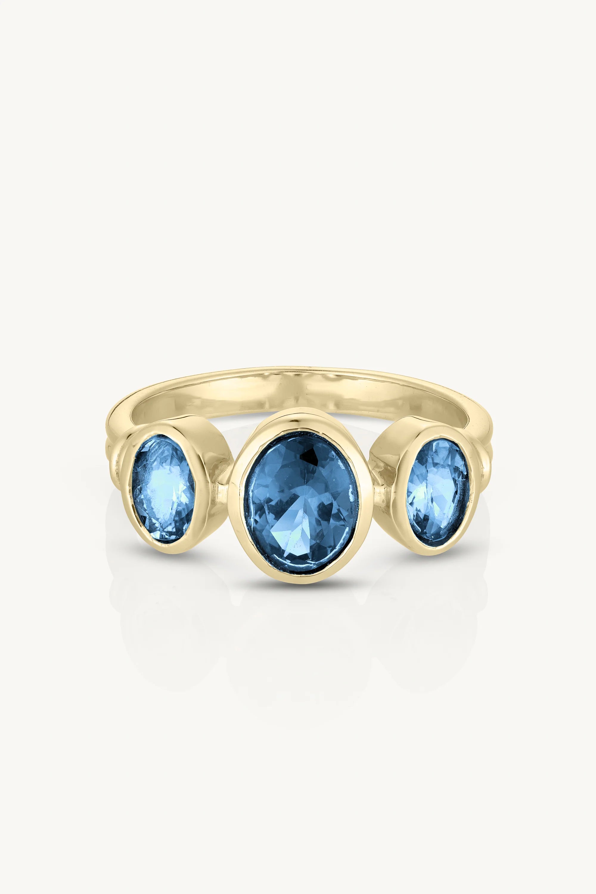 TONI MAY TRINITY RING - BLUE TOPAZ
