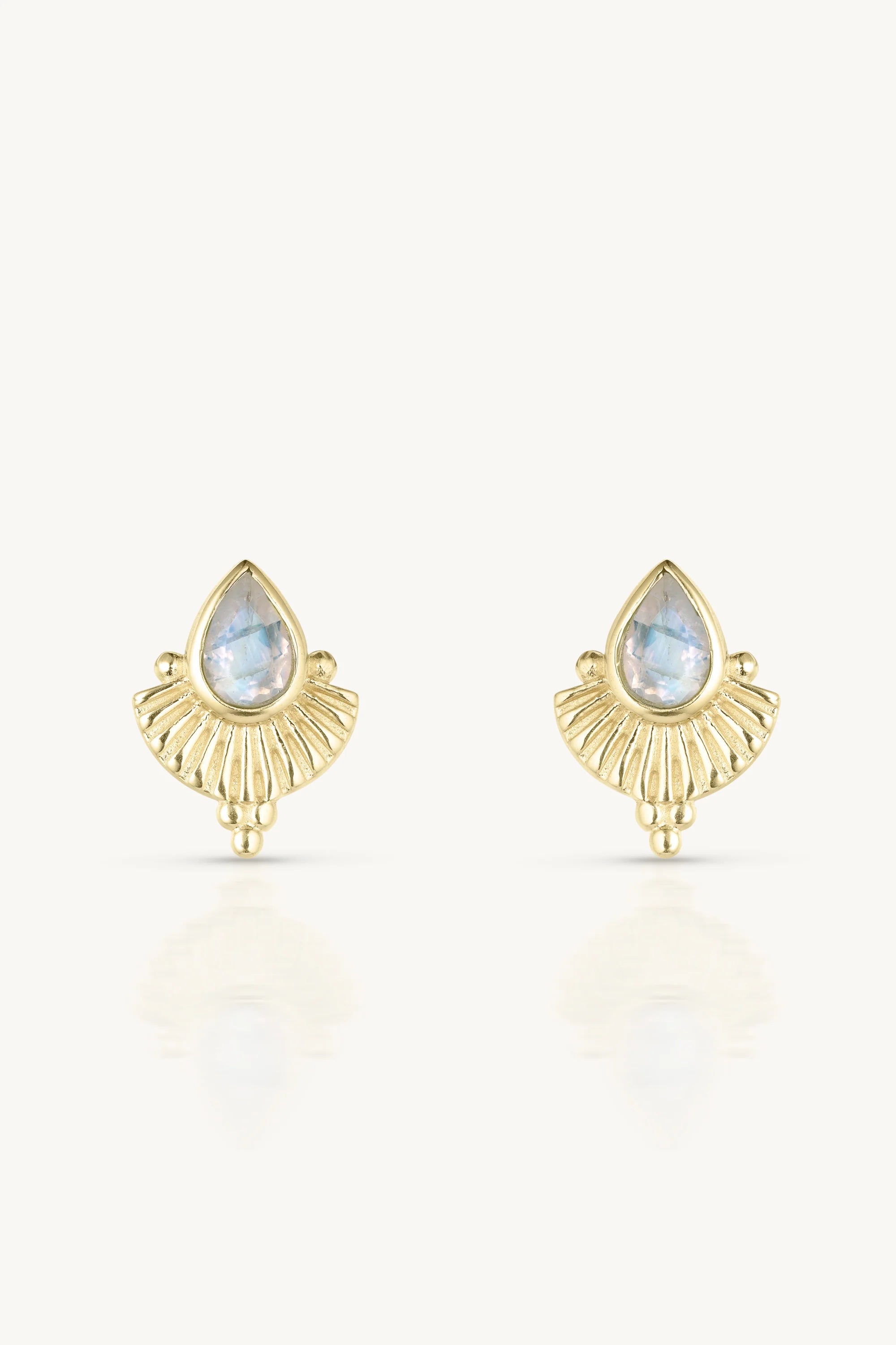 TONI MAY VENUS MOONSTONE EARRINGS - GOLD