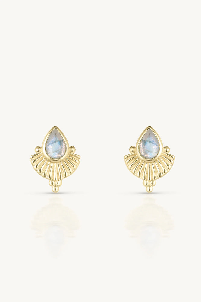 Load image into Gallery viewer, TONI MAY VENUS MOONSTONE EARRINGS - GOLD