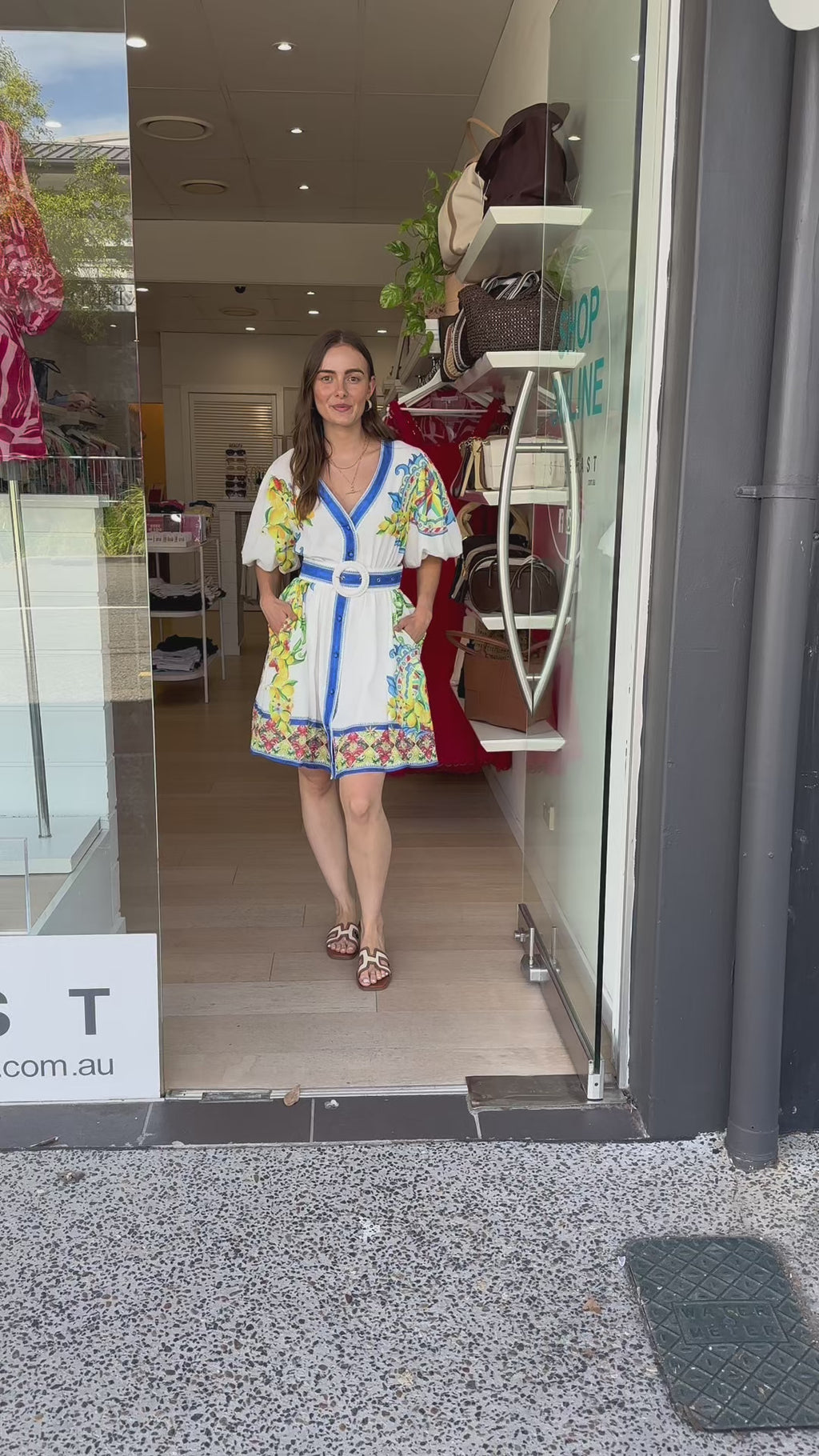 CLEO MINI DRESS - WHITE FLORAL