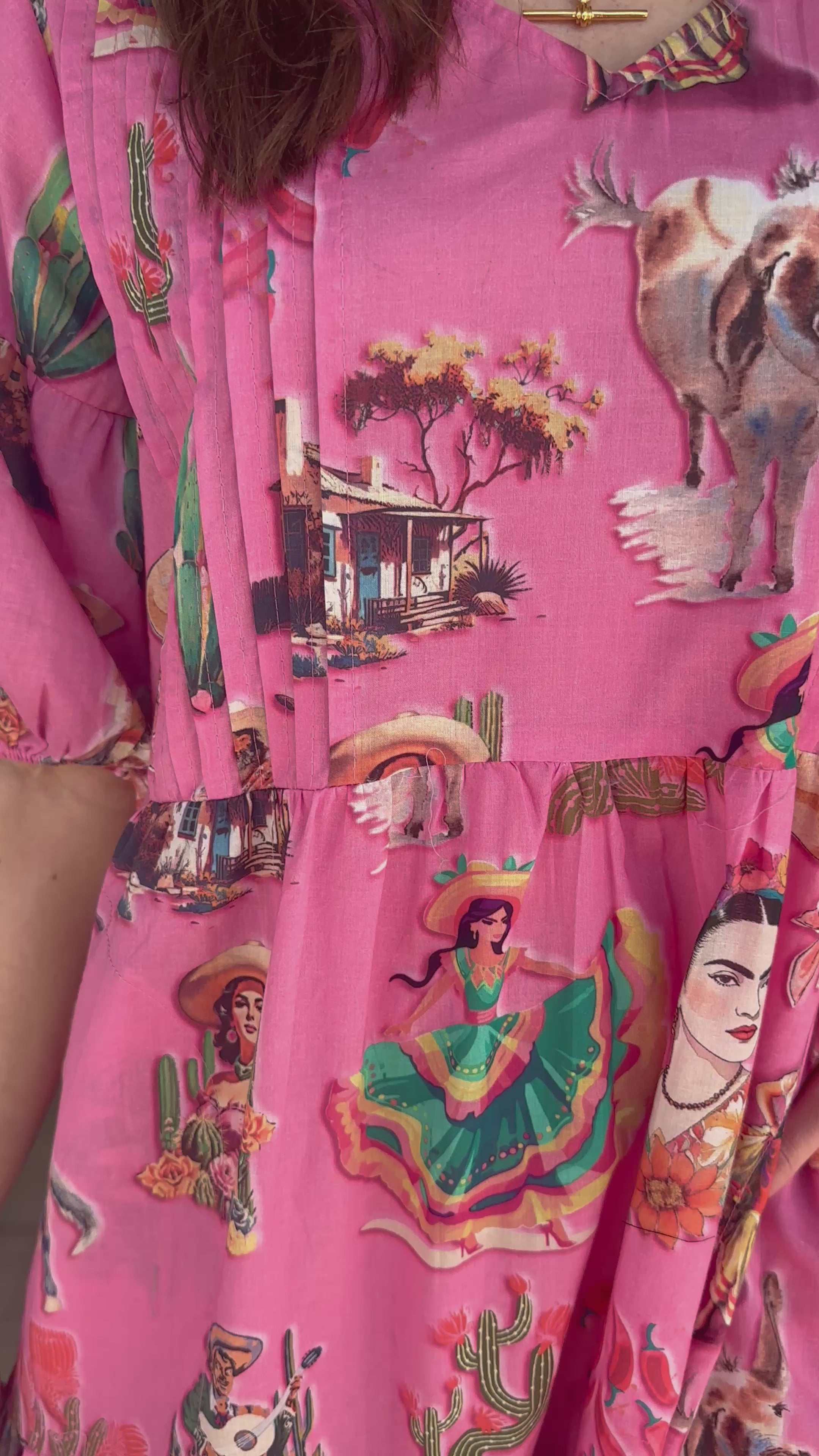 LULALIFE ARRIBA DRESS - PINK