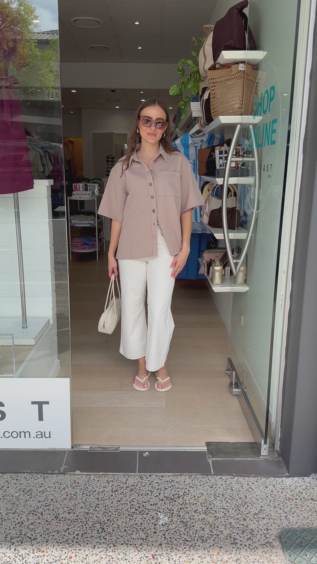 FEATHER + NOISE ARLO SHIRT - MOCHA