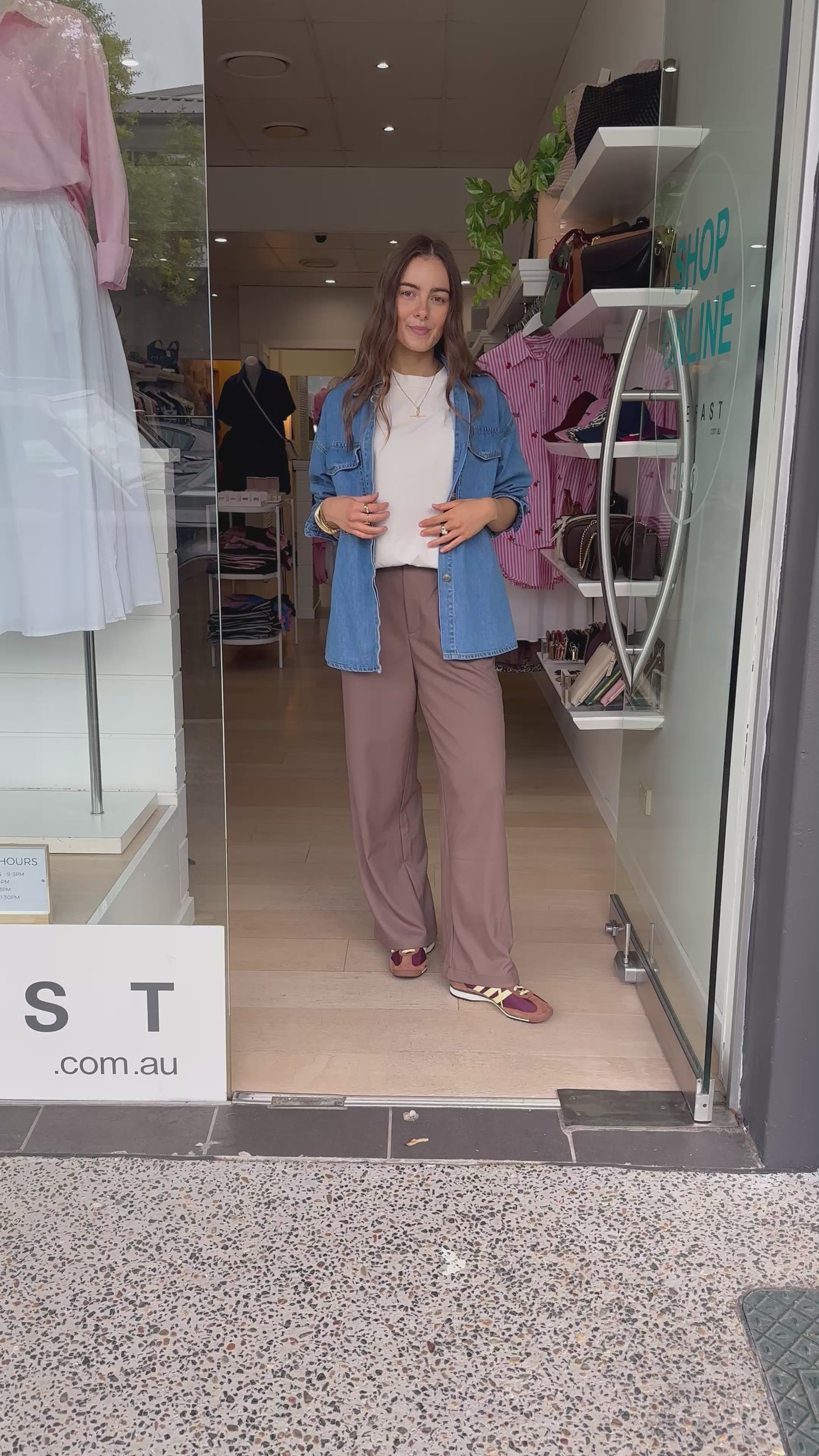 FEATHER + NOISE CARMEN PANT - CHOCOLATE