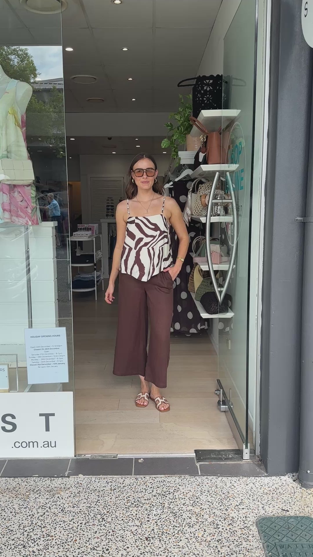 FARLEY LOOSE TANK - CHOCOLATE PRINT