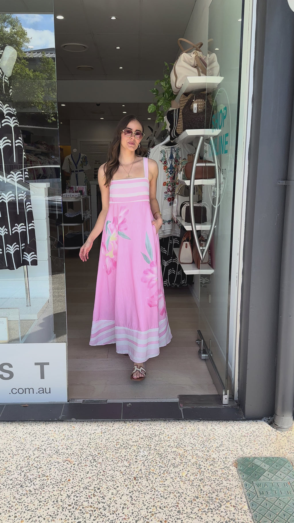 PIPER MAXI DRESS - PINK FLORAL