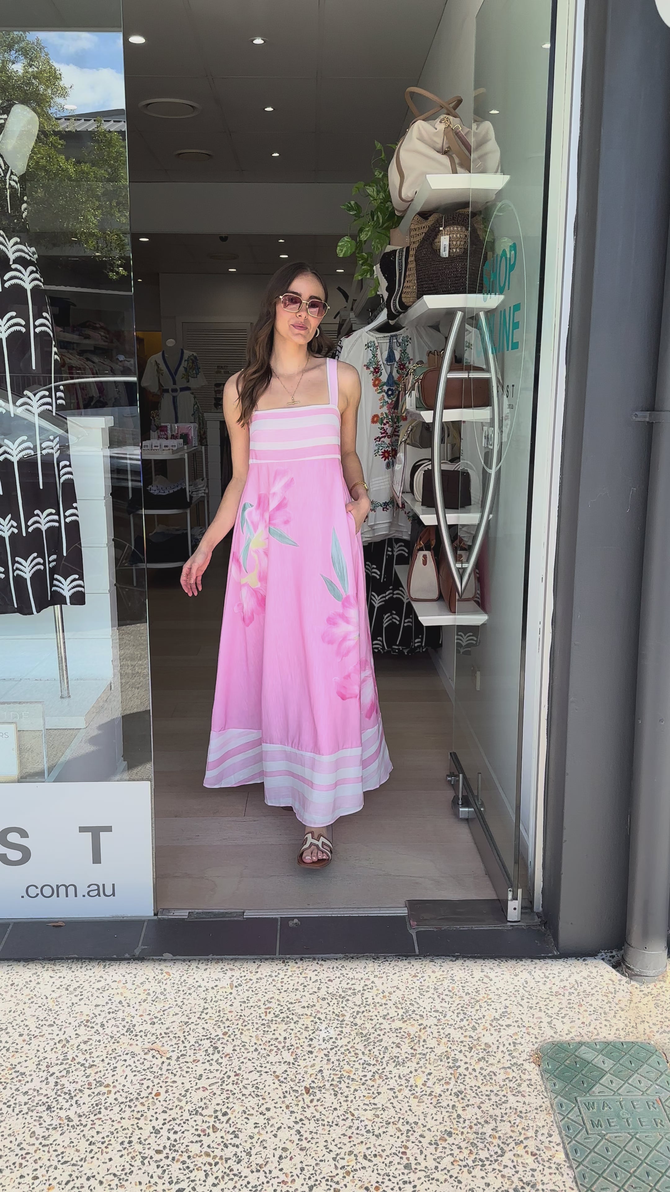 PIPER MAXI DRESS - PINK FLORAL