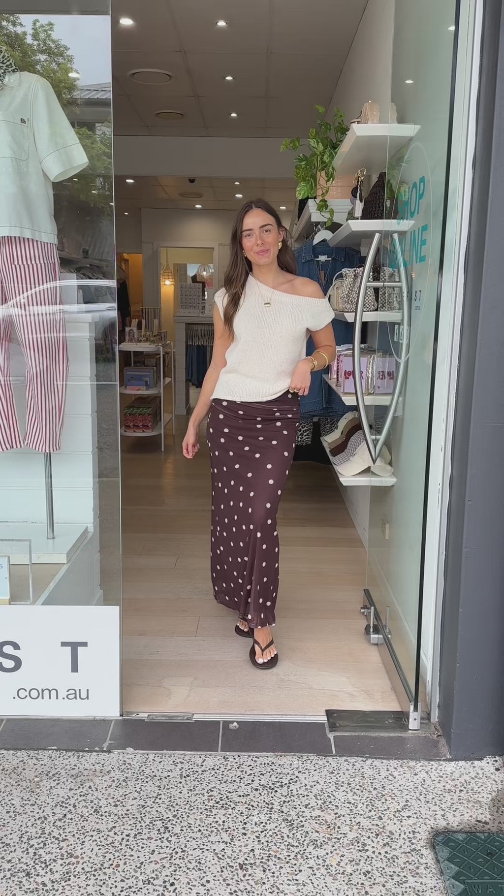 ZEPHYR MESH MAXI SKIRT - CHOCOLATE SPOT