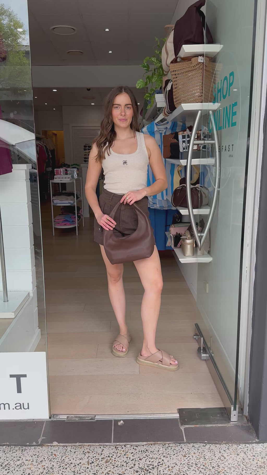 KENNEDY DENIM SHORT - CHOCOLATE