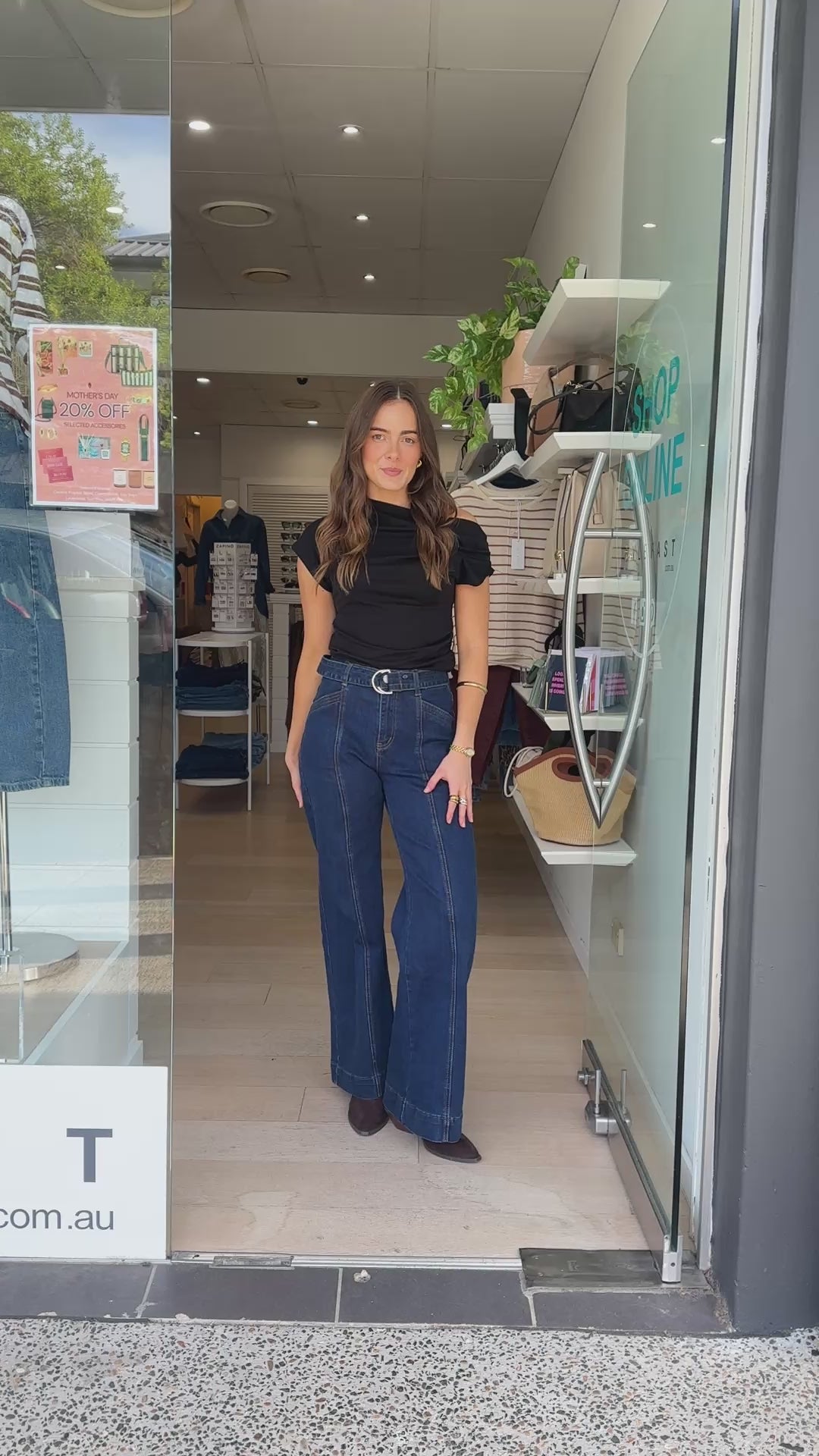 TYLER HIGH WAISTED WIDE LEG JEAN - DARK INDIGO
