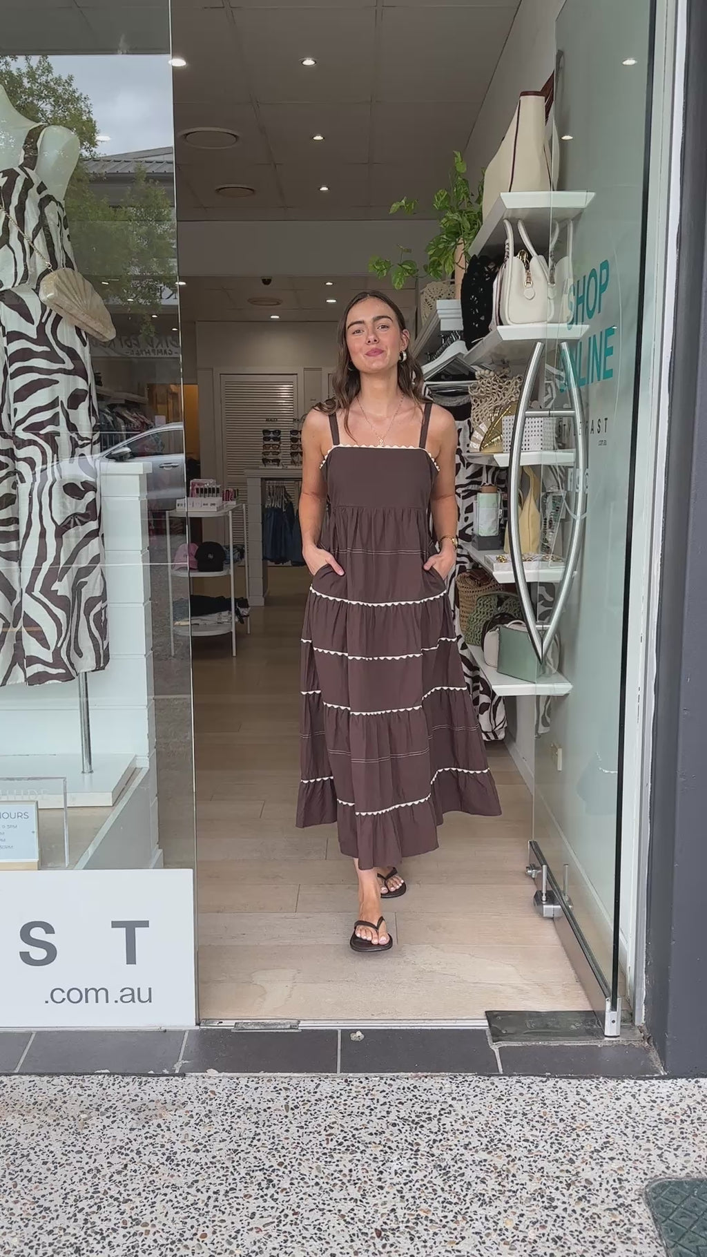 JACQ MIDI DRESS - MOCHA
