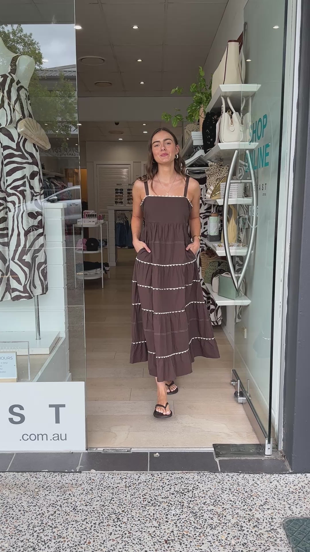 JACQ MIDI DRESS - MOCHA