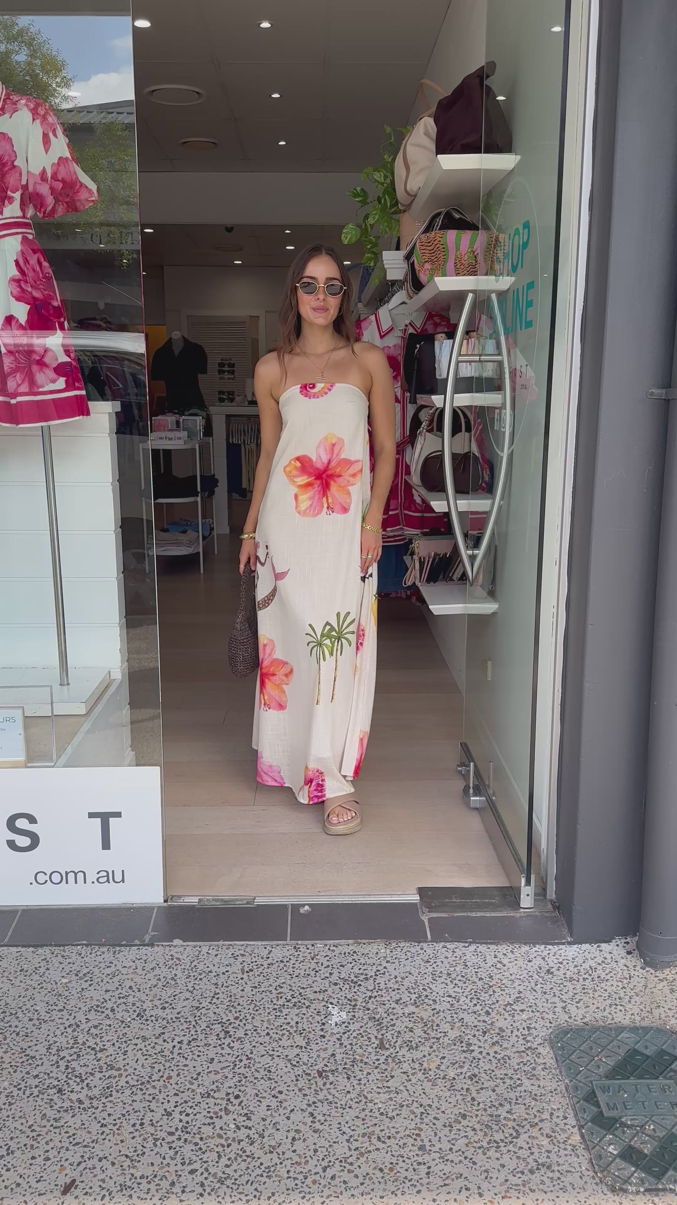 BY FRANKIE MERMAID ISLAND STRAPLESS MAXI DRESS - SUMMER PRINT