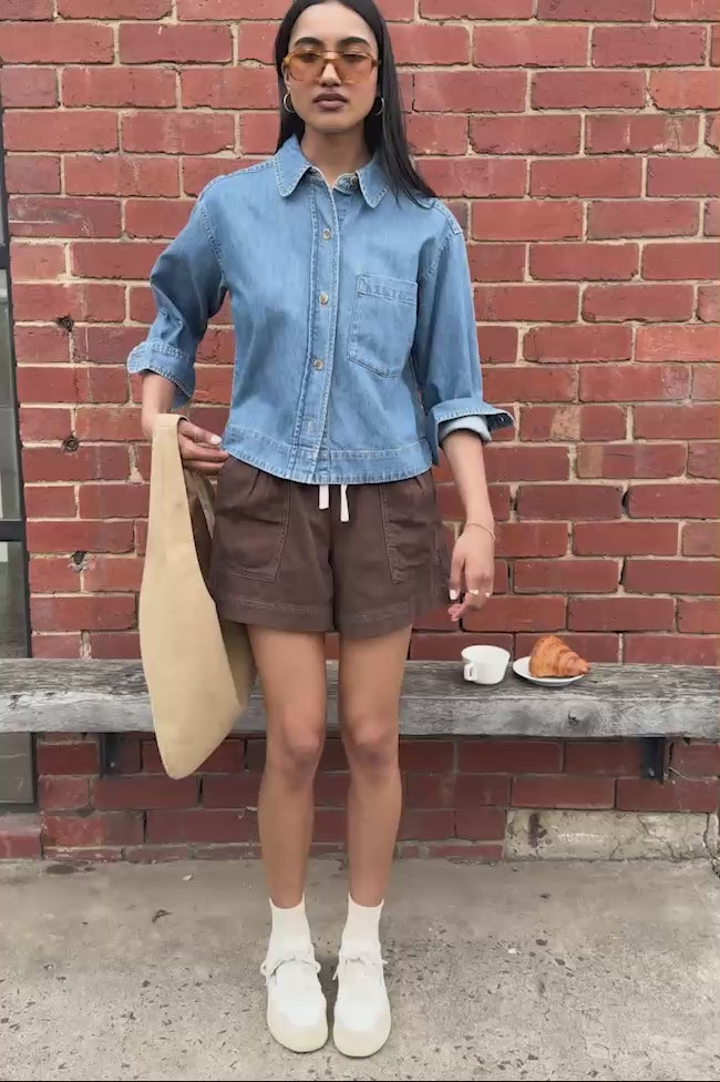 CERES LIFE ELLE ESSENTIAL SHIRT - VINTAGE BLUE