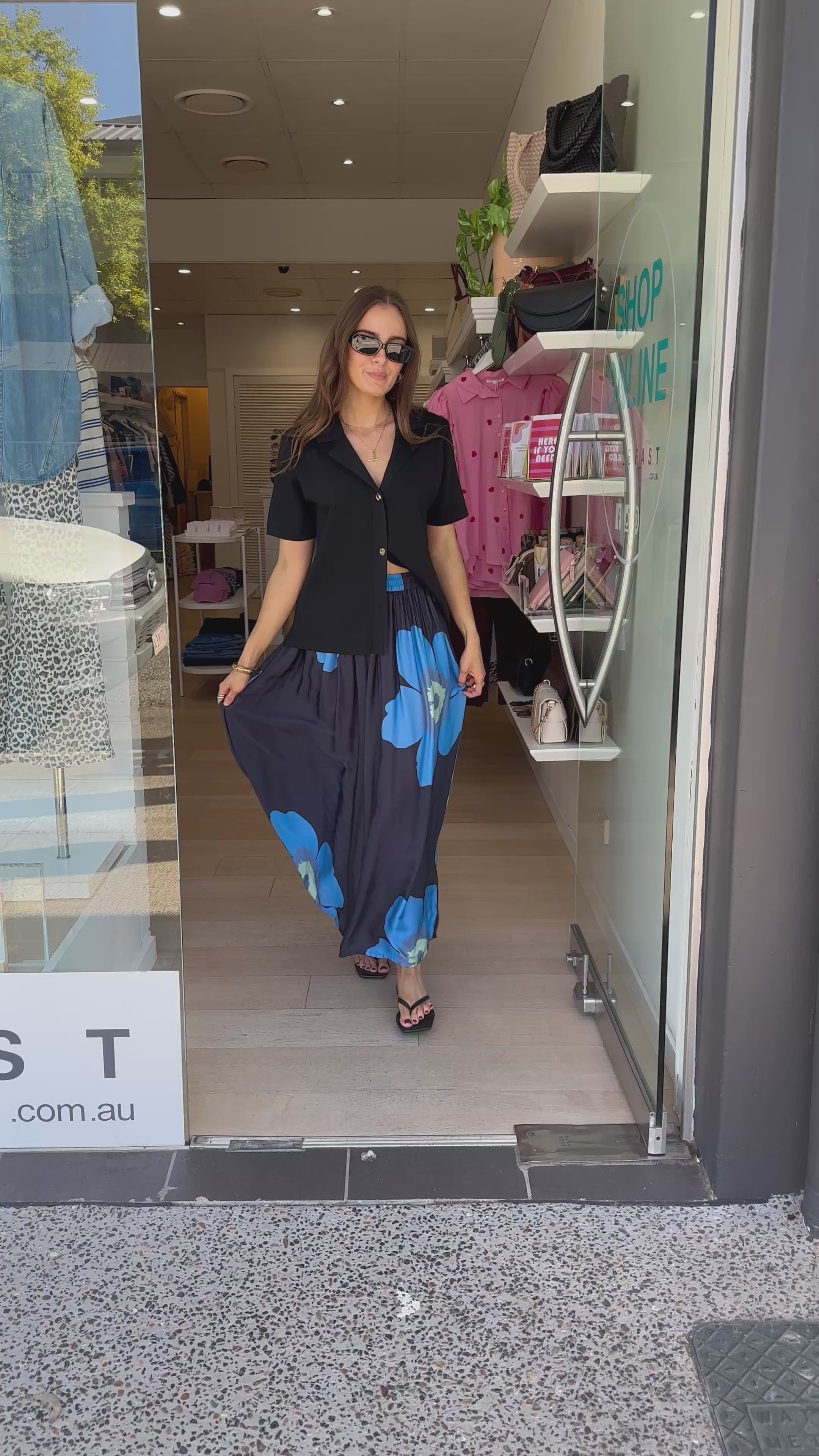 FEATHER + NOISE GOLDIE KNITTED SHIRT - BLACK