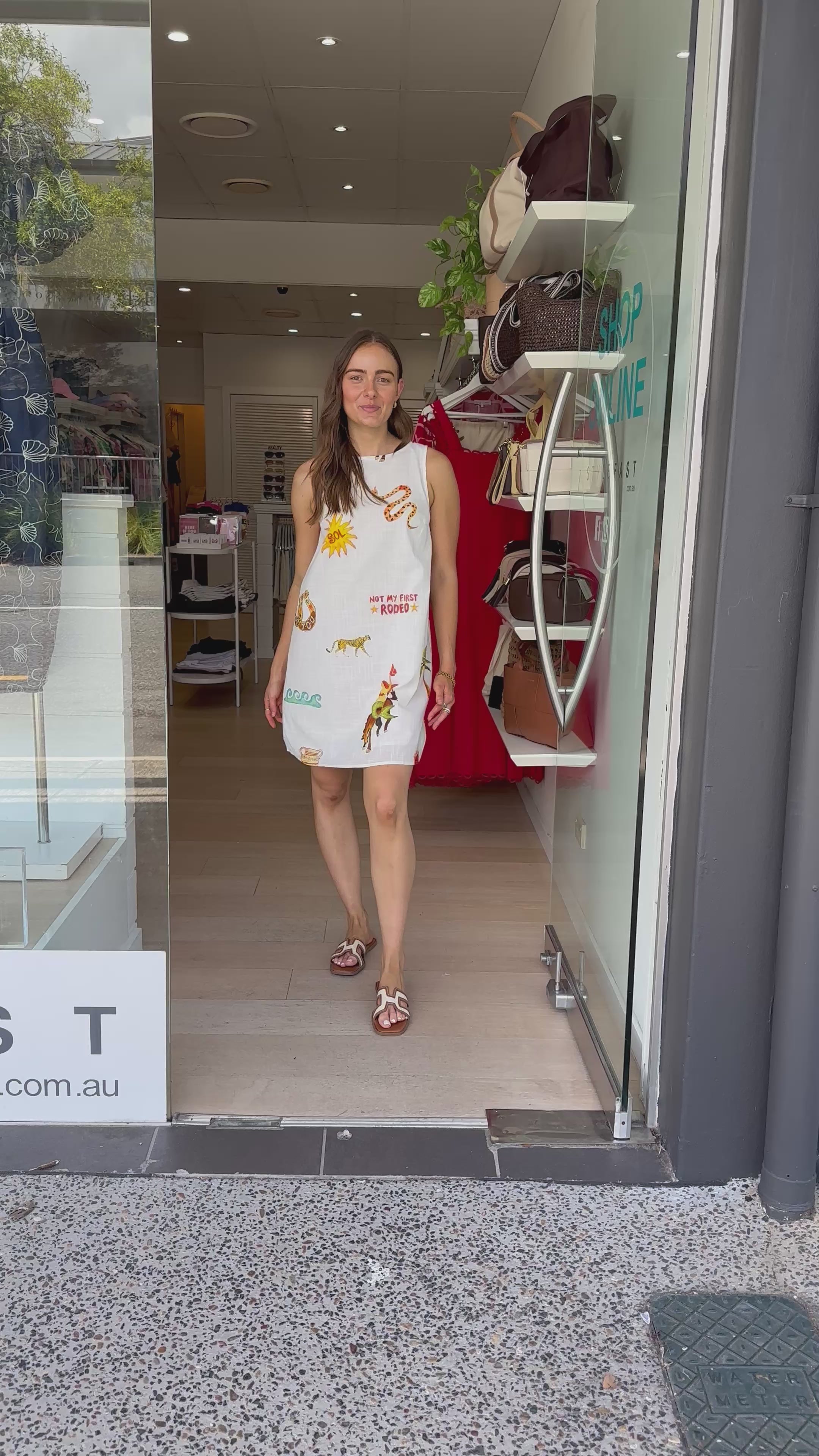 BY FRANKIE ZANA SHIFT DRESS - RODEO PRINT