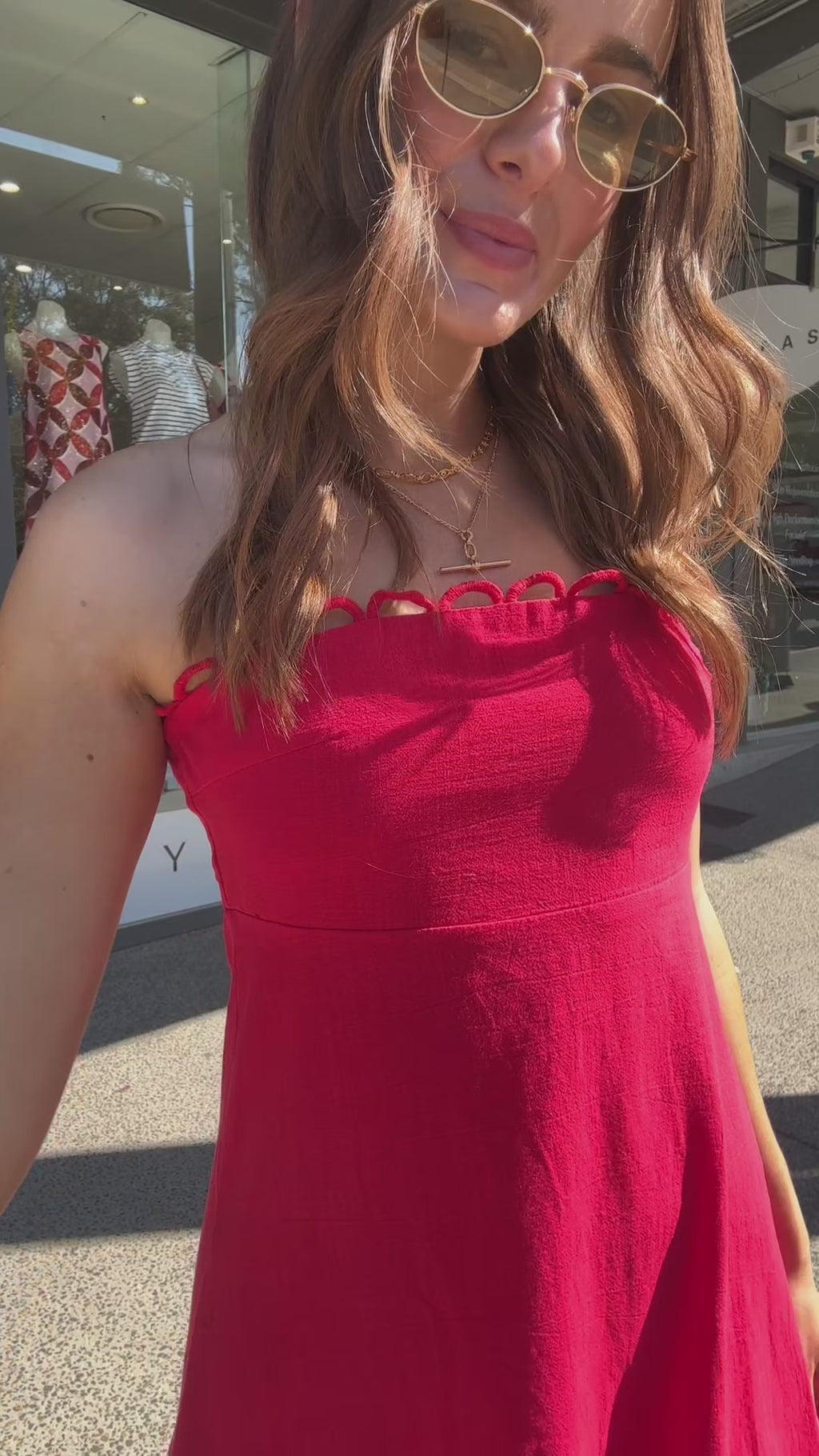 CHARLOTTE STRAPLESS MAXI DRESS - RED