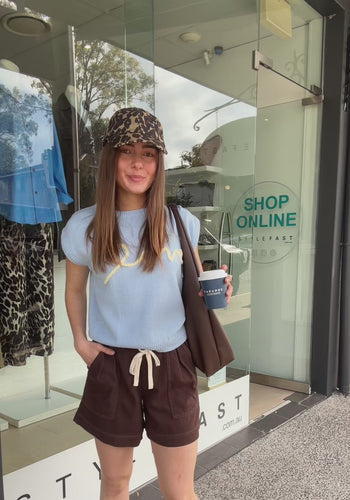 CERES LIFE DARCY RELAXED EVERYDAY SHORT - CHOCOLATE