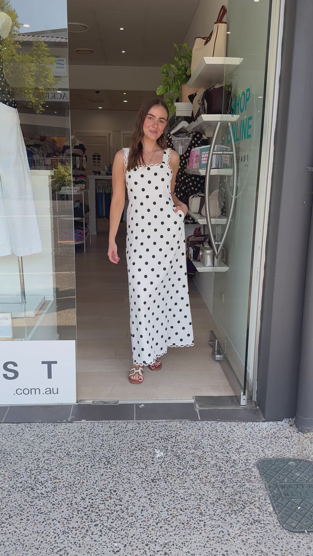 SCOUT MAXI DRESS - BLACK & WHITE SPOT