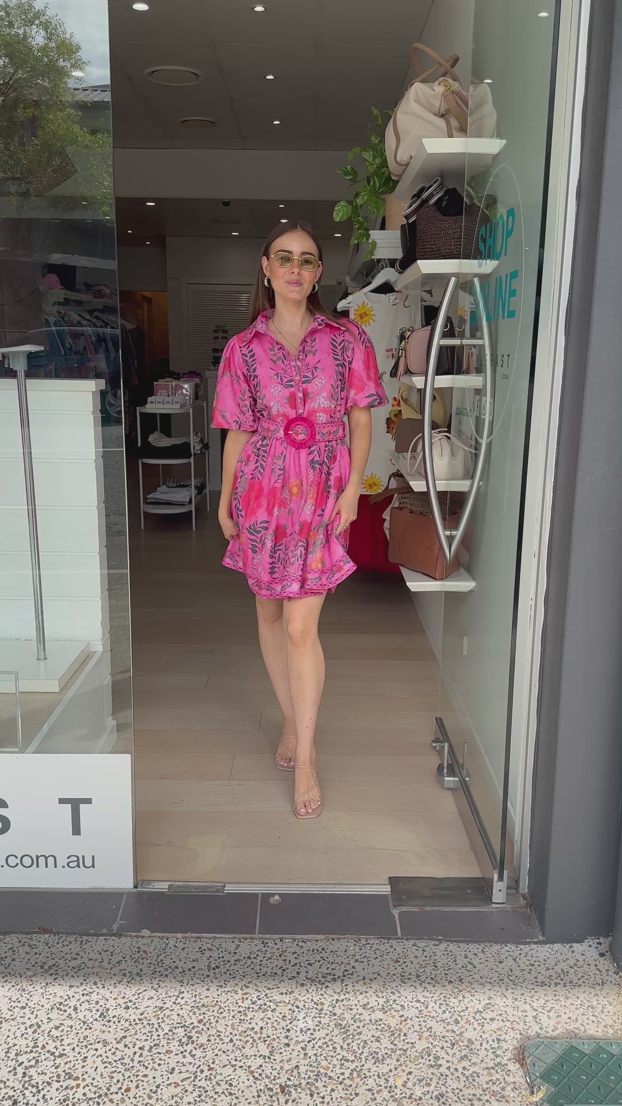 LILIBETH MINI DRESS - PINK FLORAL