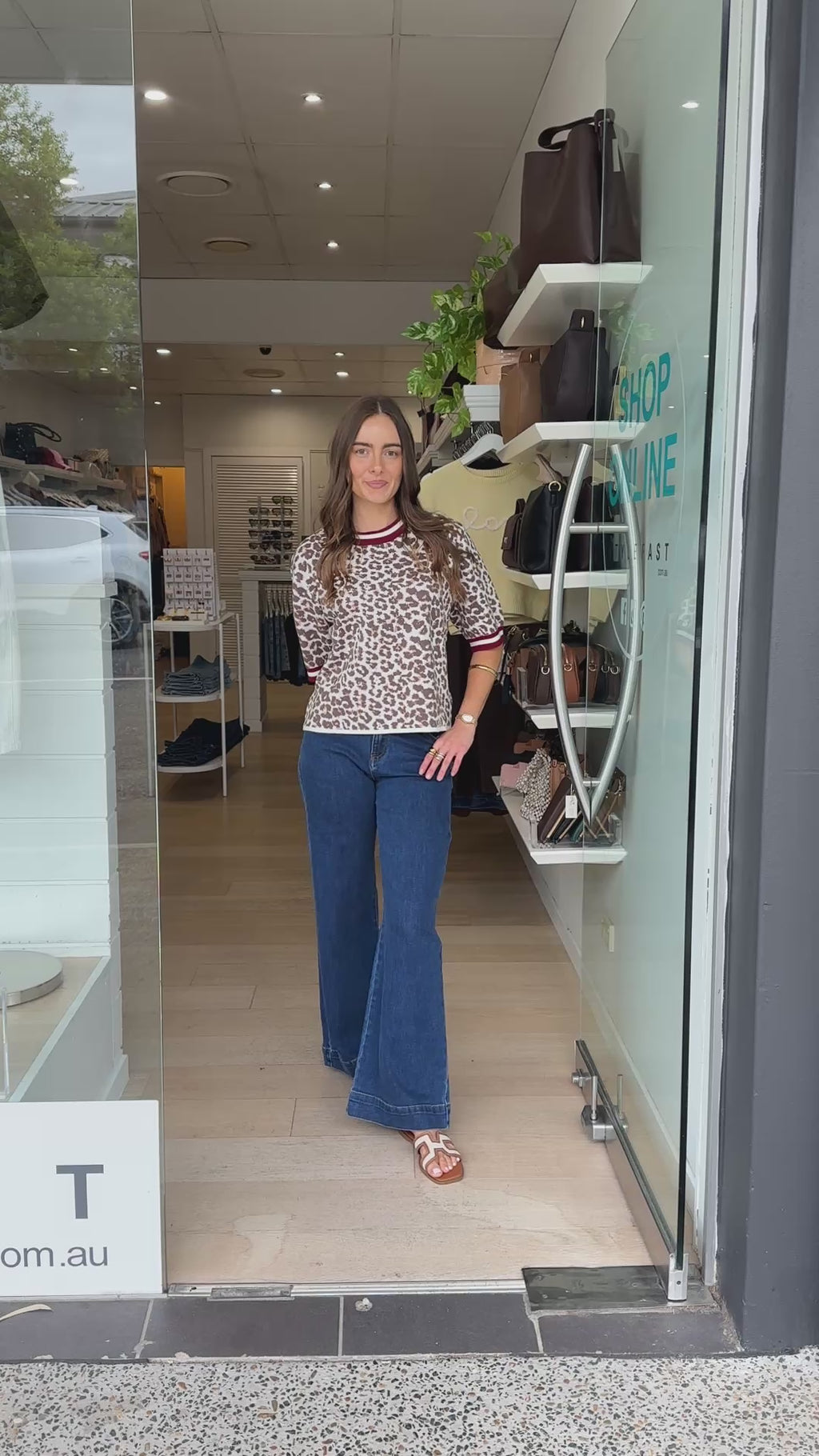 SAVANNAH KNITTED TEE - LEOPARD