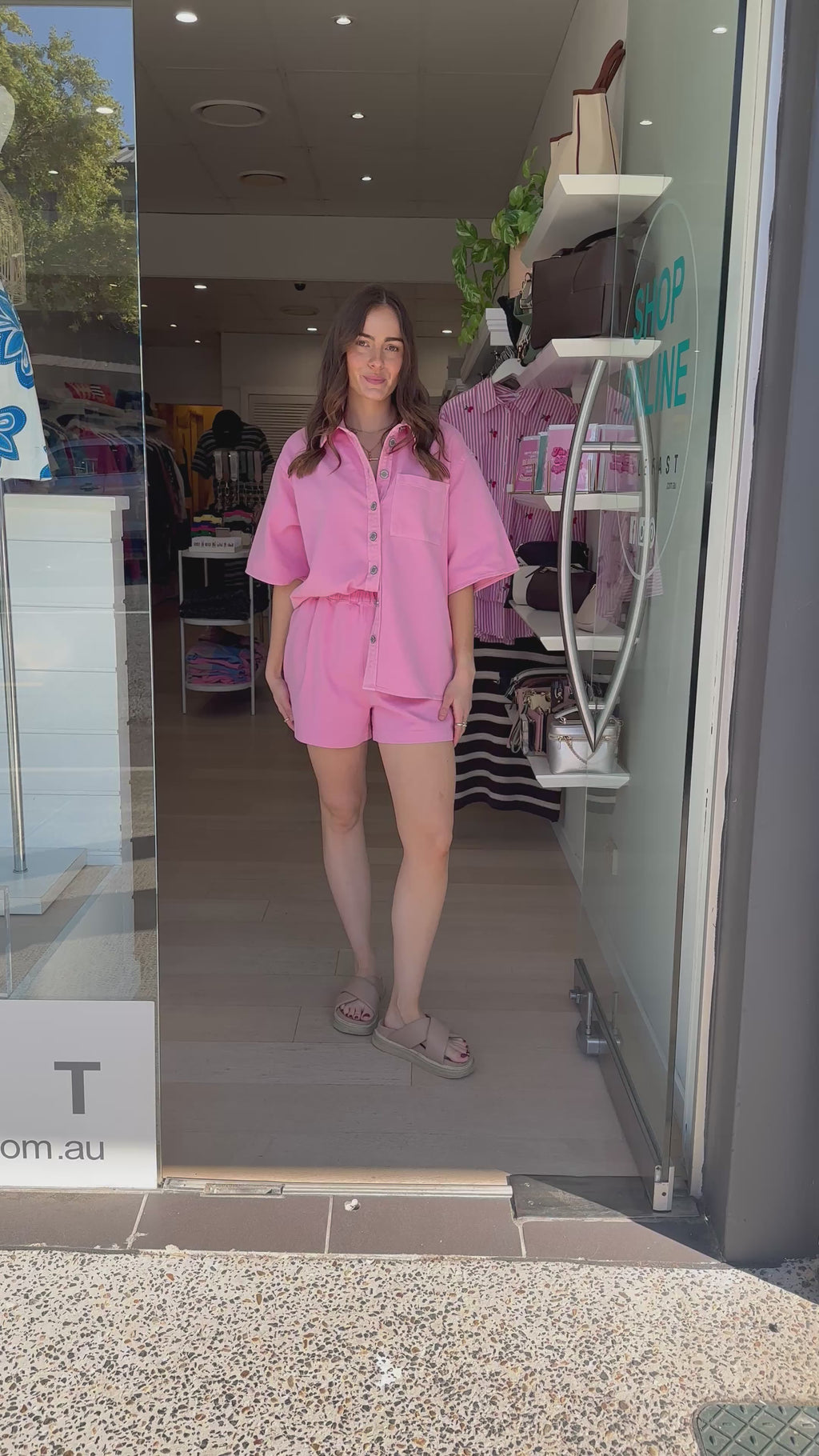 FEATHER + NOISE ARLO DENIM SHORT - PINK