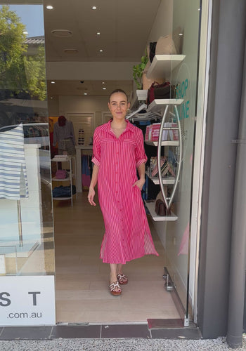 EDEN COTTON SHIRTDRESS - SAACHI PRINT