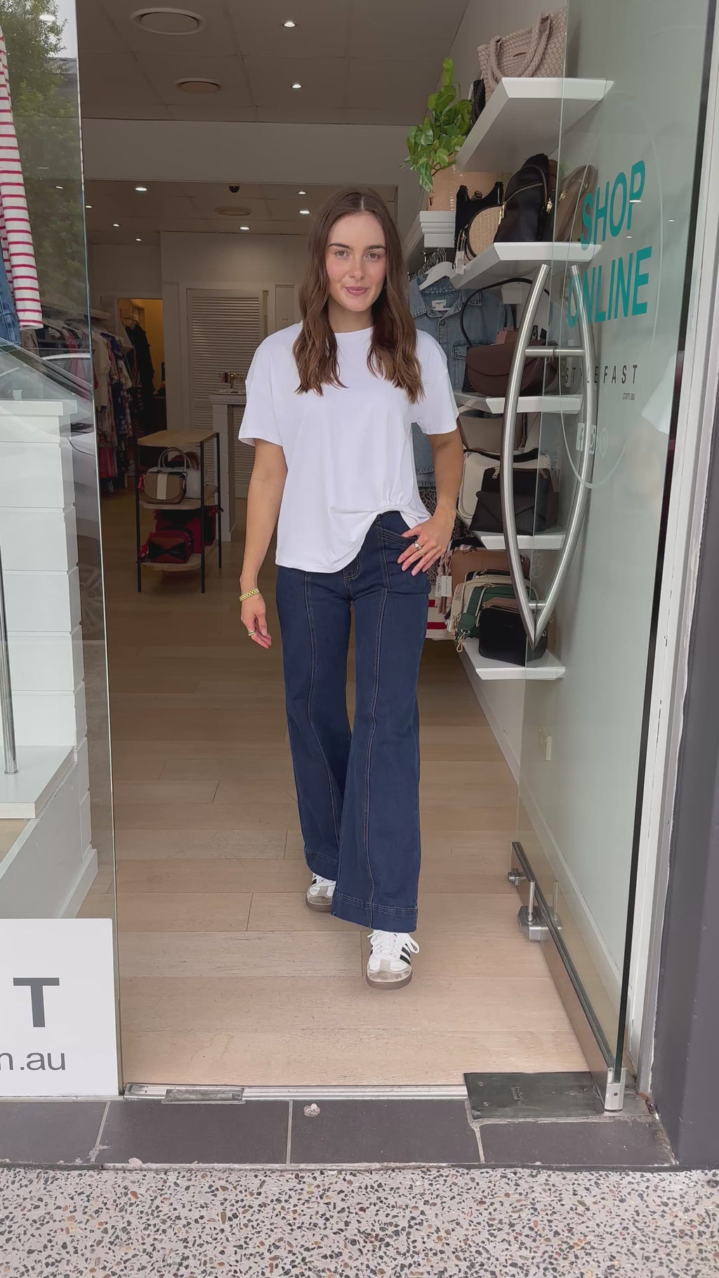 JESSIE EASY TUCK TEE - WHITE