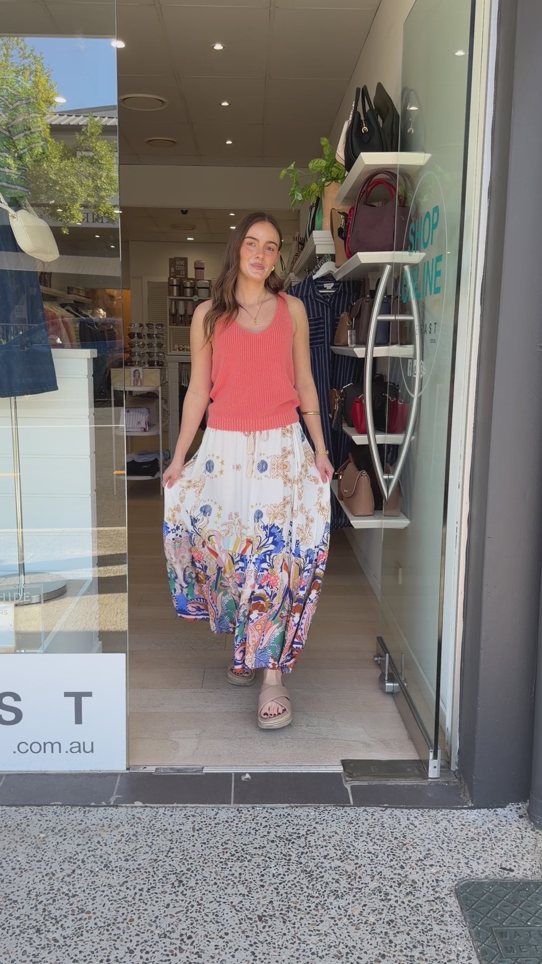 KAIA MIDI SKIRT - MULTI PRINT