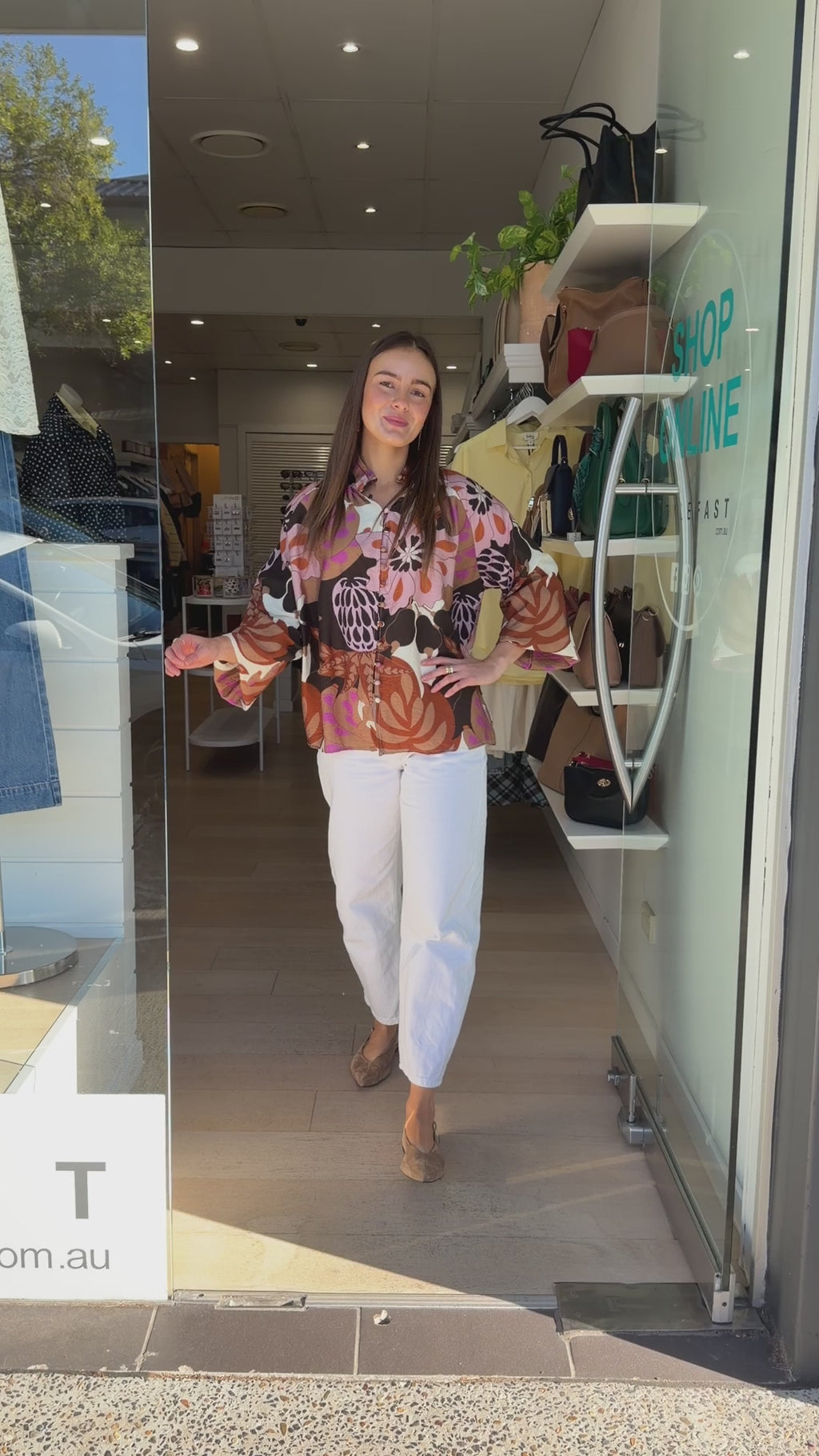MALTA BLOUSE - NEUTRAL PRINT