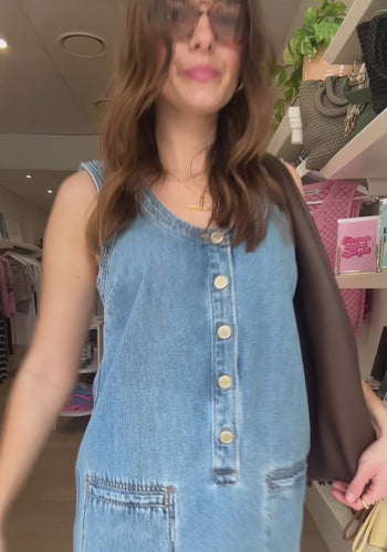 CERES LIFE SUNNY DENIM TANK DRESS - VINTAGE BLUE