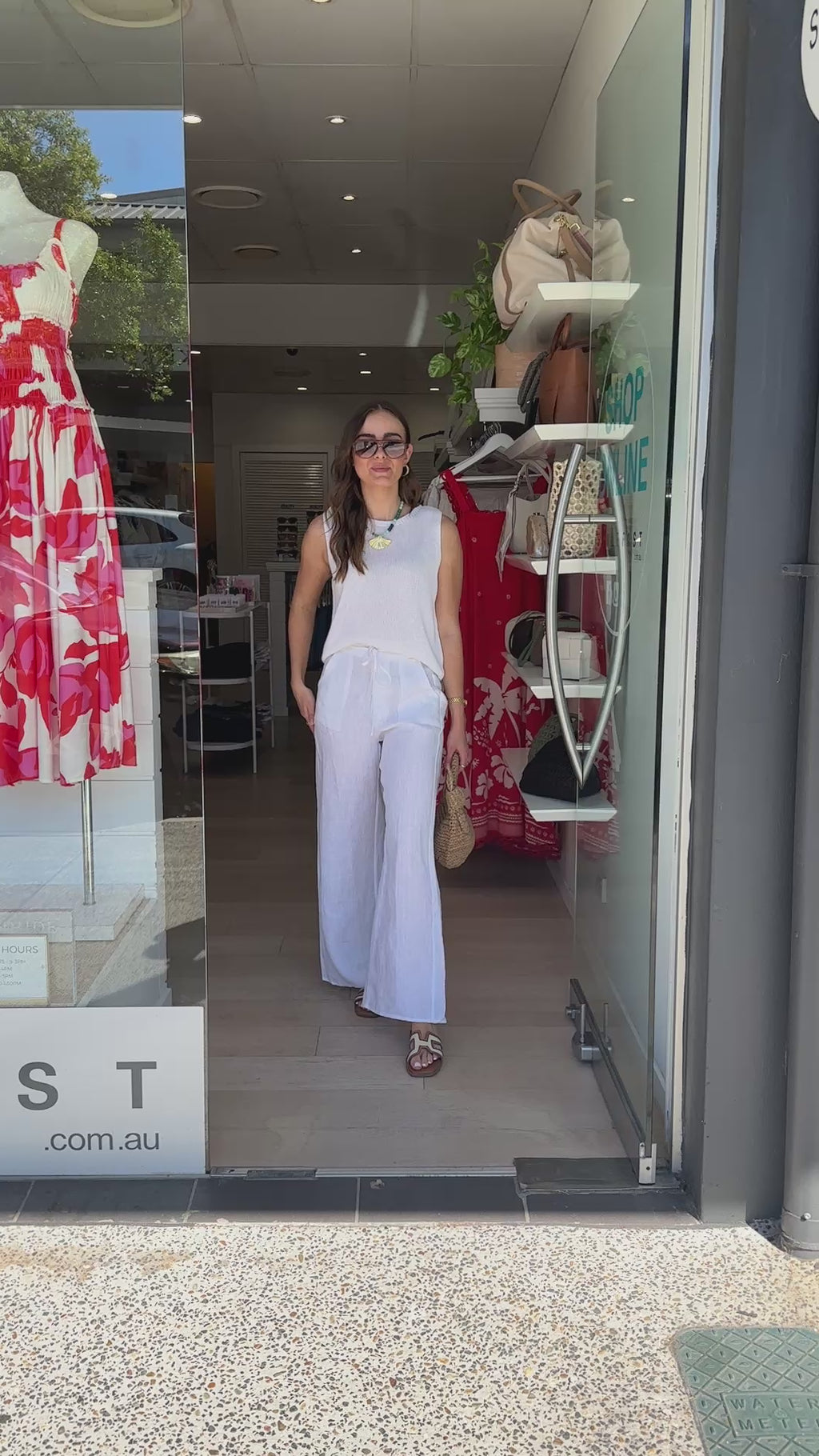 AMELIE LOOSE KNITTED TANK - WHITE