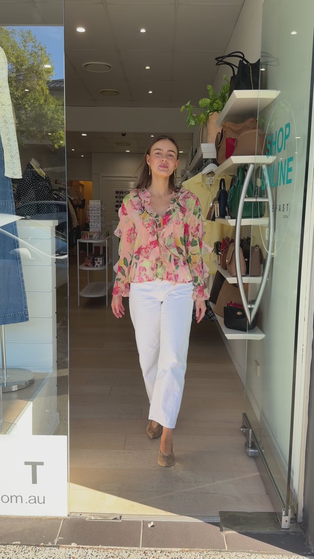 GREER FRILL BLOUSE - SPRING FLORAL