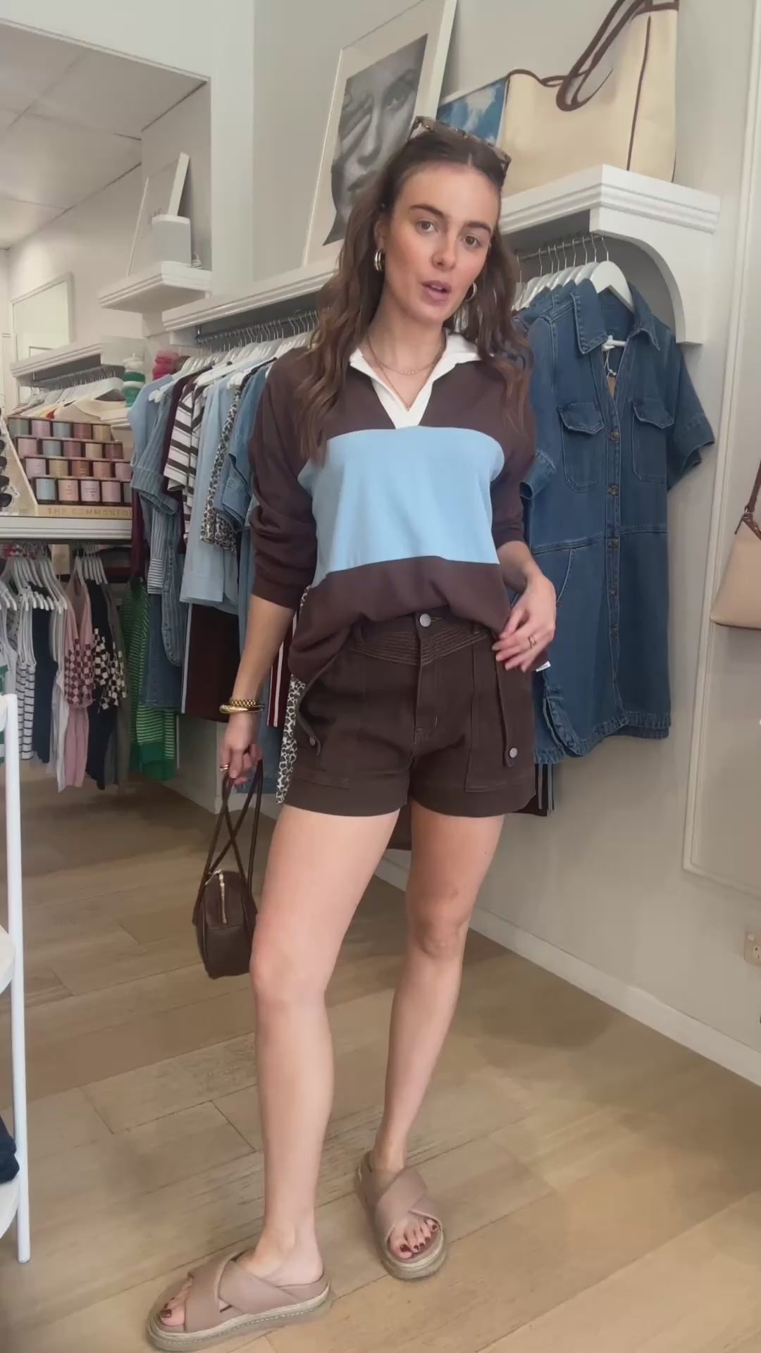 FEATHER + NOISE CARSON SWEATER - COCOA