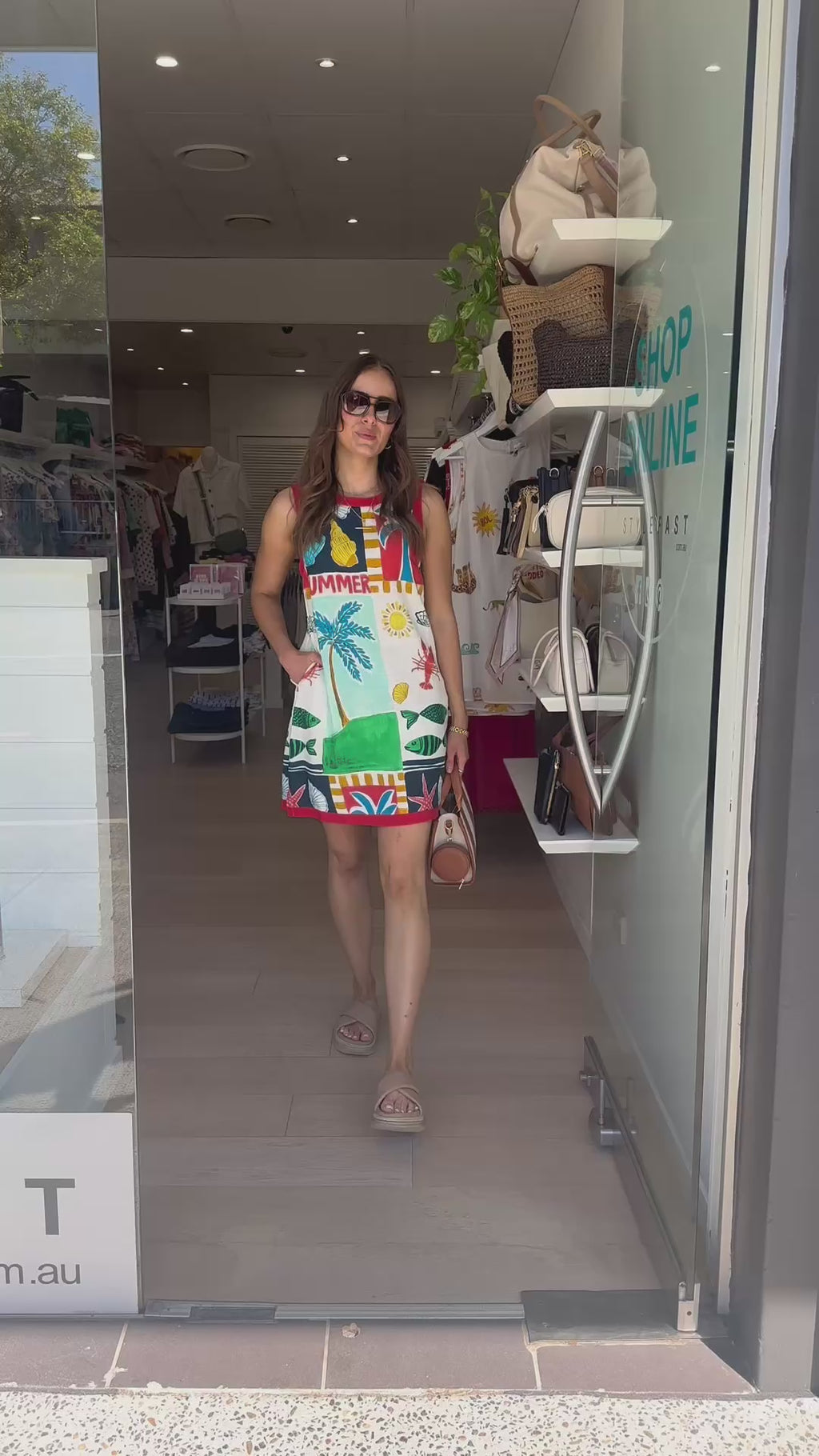 SOLEIL MINI SHIFT DRESS - SUMMER PRINT