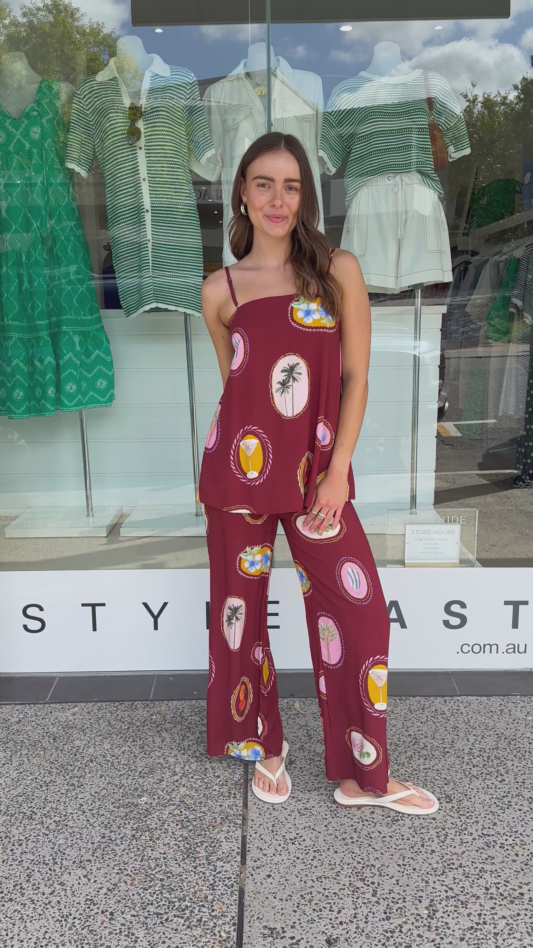 SHARNI RELAXED PANTS - VACAY PRINT