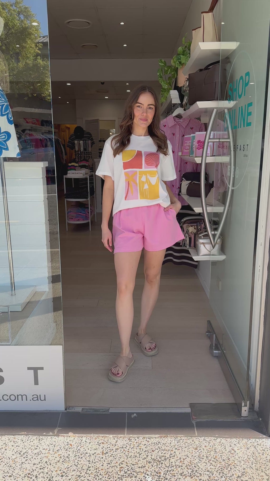 FEATHER + NOISE SOLEIL GRAPHIC TEE - WHITE