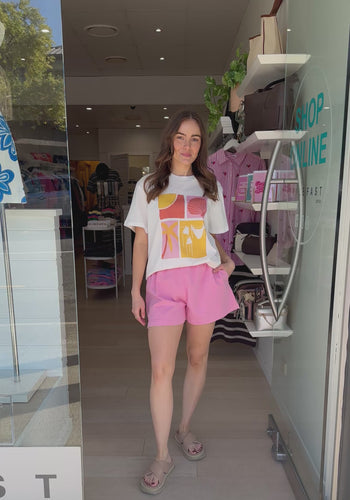 FEATHER + NOISE SOLEIL GRAPHIC TEE - WHITE