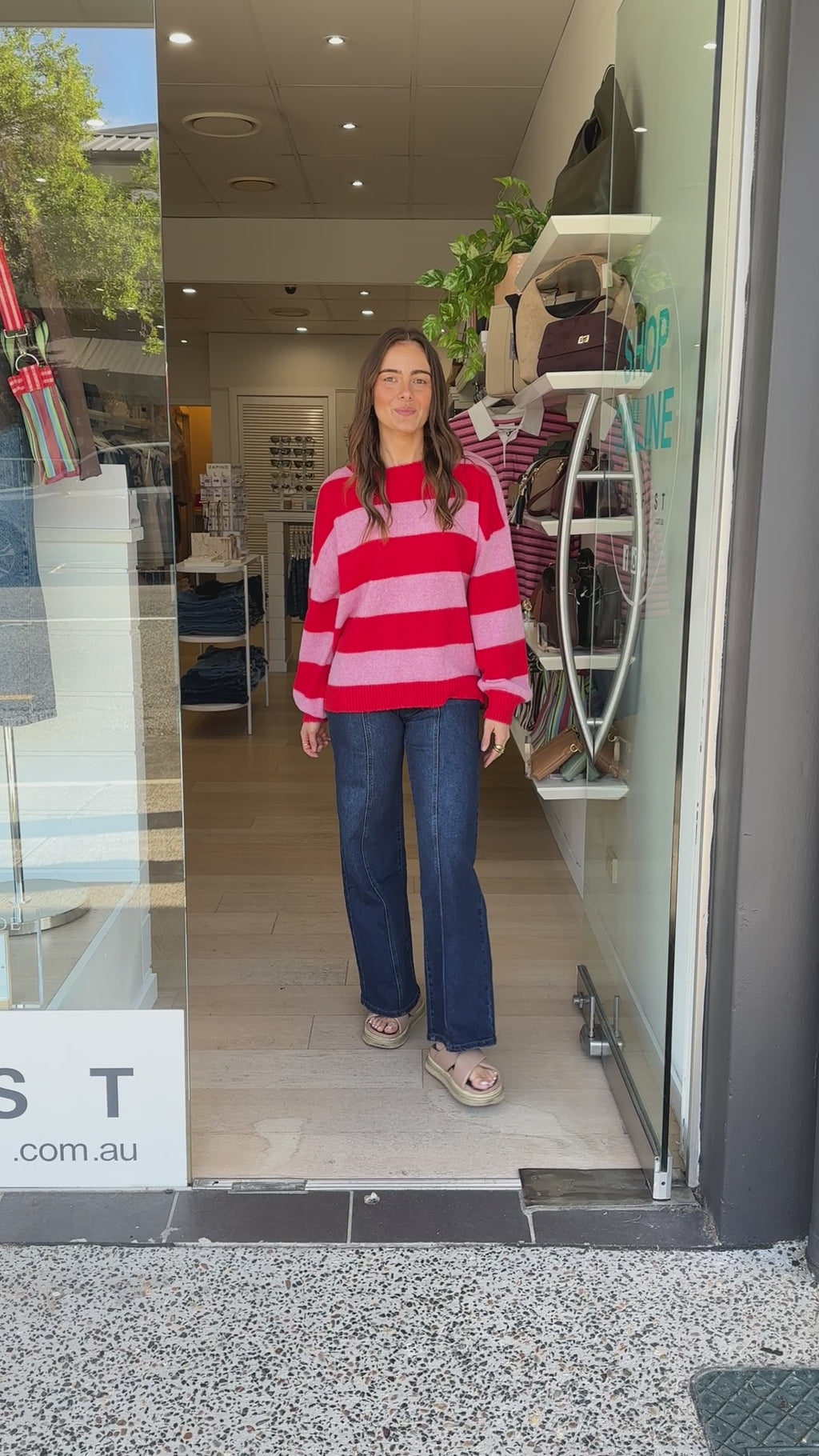 SAMMY STRIPE KNIT - PINK & RED