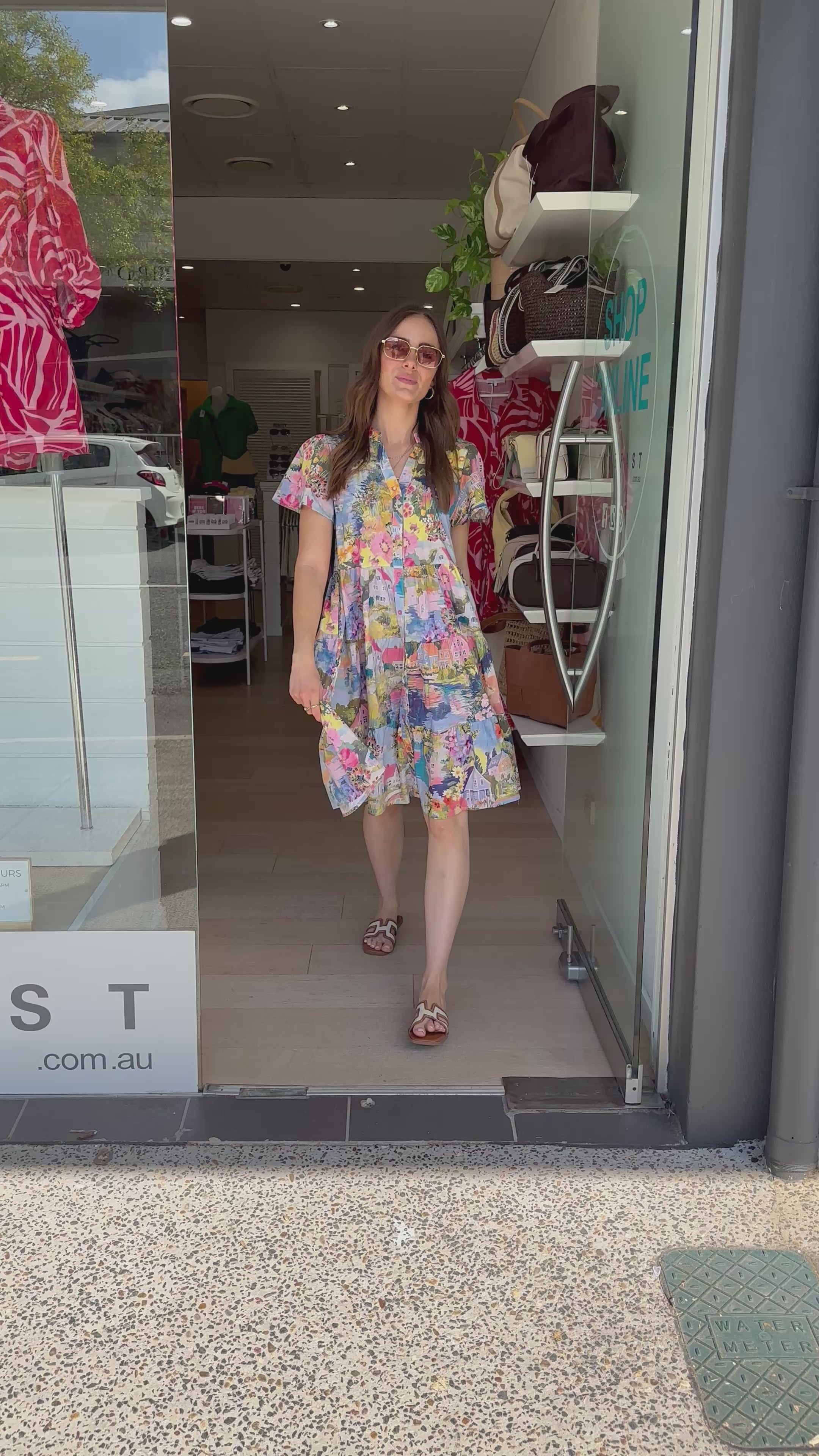 NYRA TIERED MINI DRESS - MULTI FLORAL