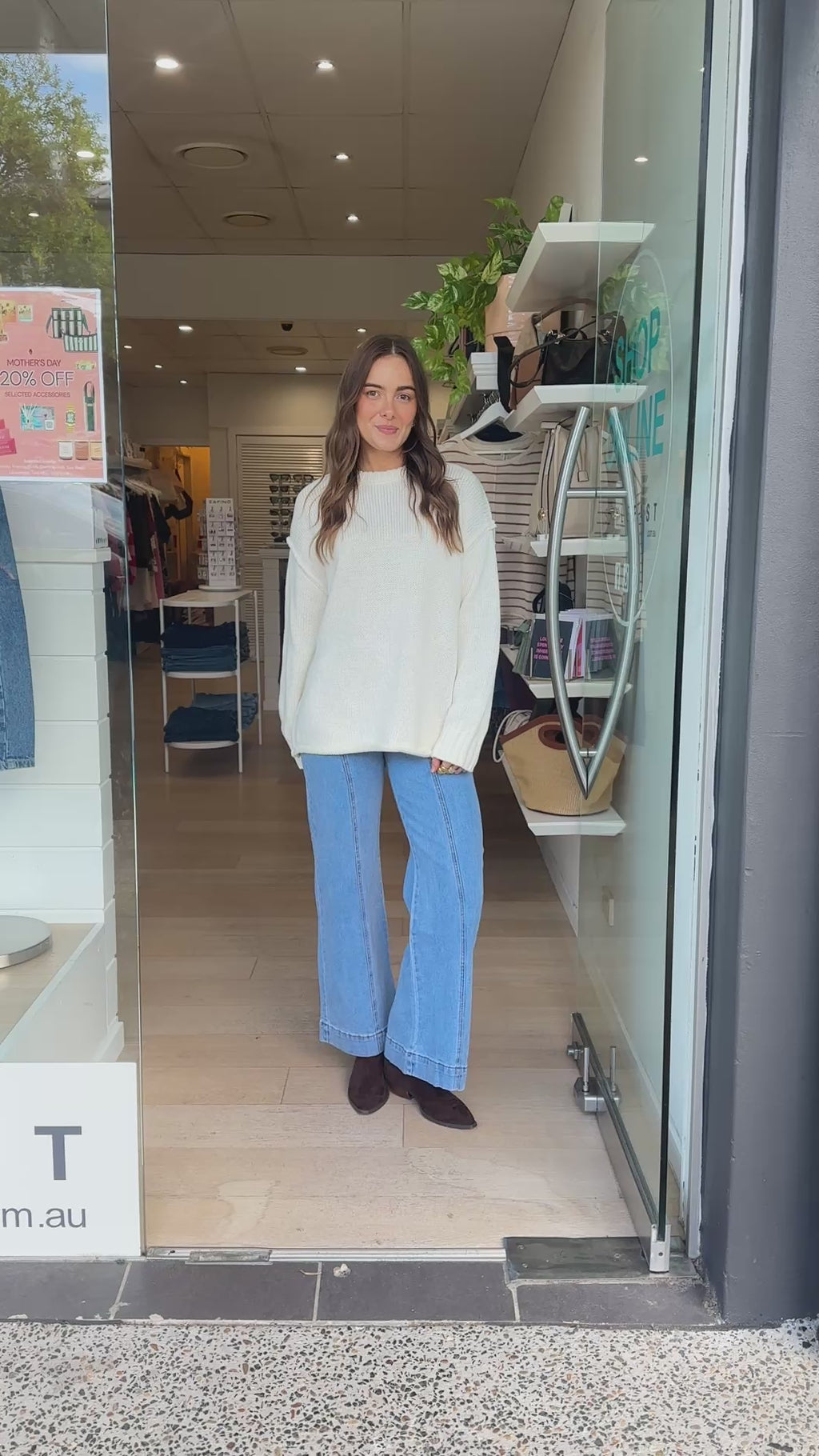 CLARA RELAXED COTTON KNIT - IVORY