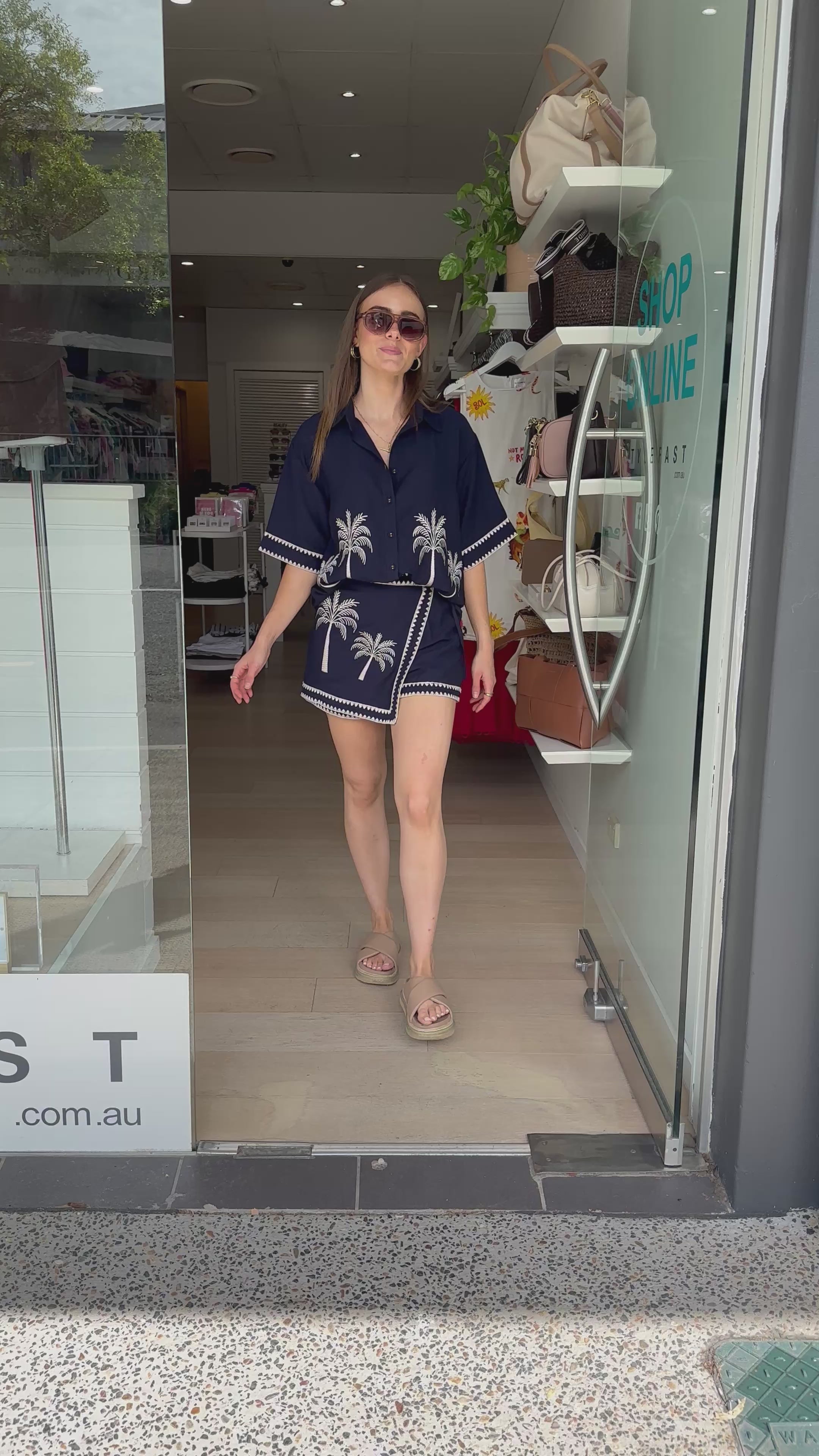 JUNIPER SKORT - NAVY EMBROIDERY